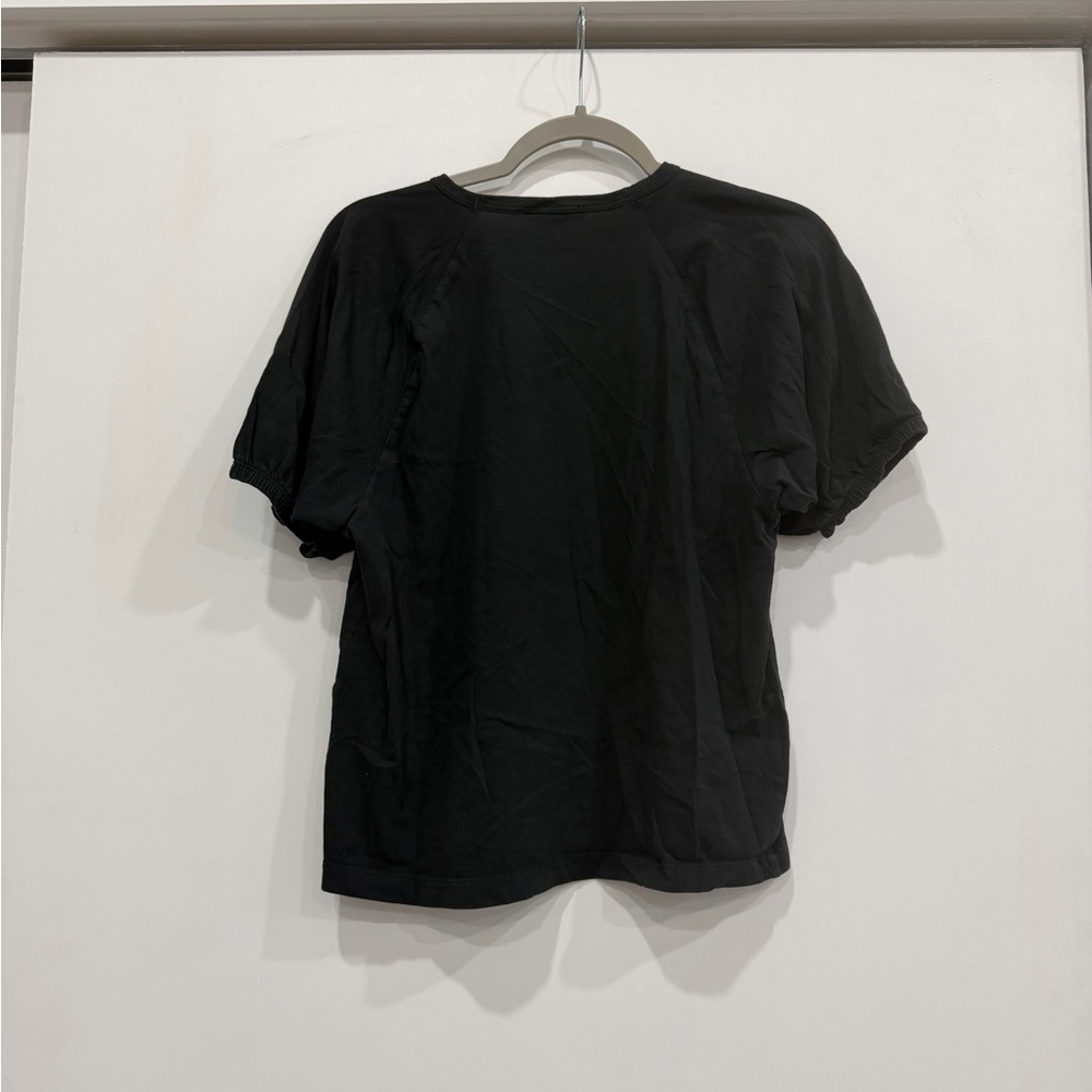 J. Crew Black Puff Sleeve Tee - Picture 3 of 3